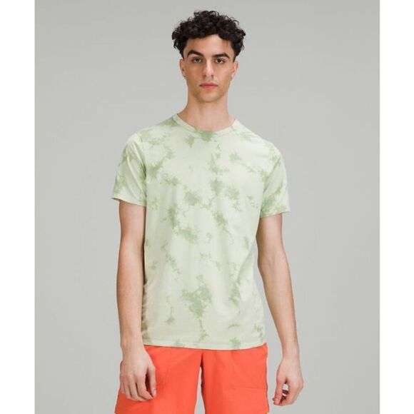 Lululemon Men’s - The Fundamental Tee in New Tide Shibori Arctic Mint - Medium - Picture 1 of 7